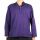 Plain Purple Cotton Grandad Shirt - XL