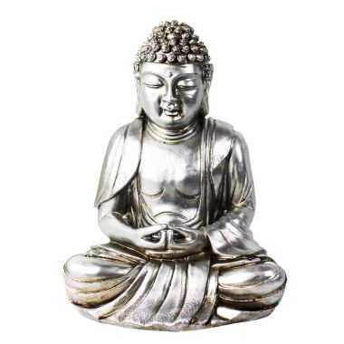 Polyresin Metallic Buddha 25cm