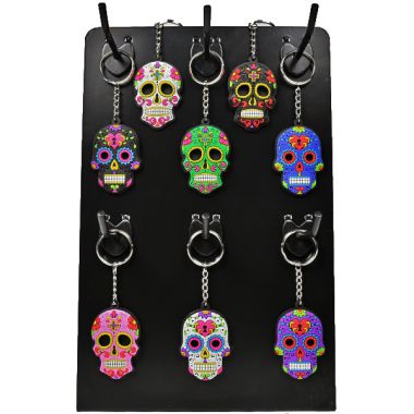 Rubber Skull Keyring