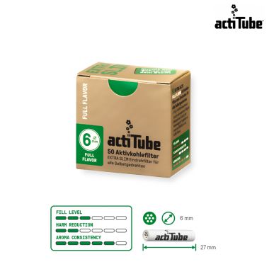 actiTube Activated Charcoal Filters - Extra Slim