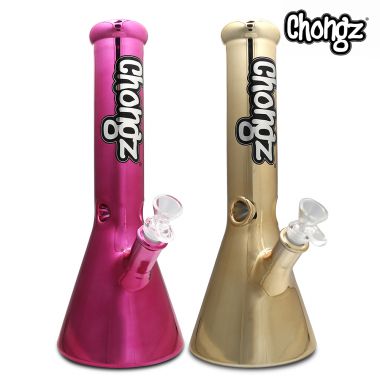 Chongz 32cm 'Ted Bondi' Chromed Glass Bong