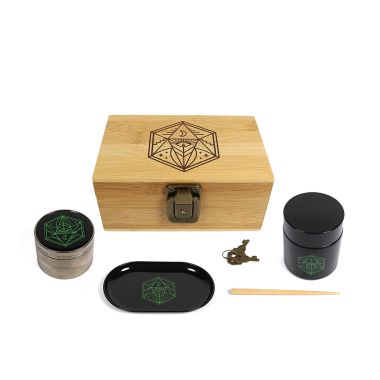 Leaf-Way Bamboo Rolling Box Gift Set