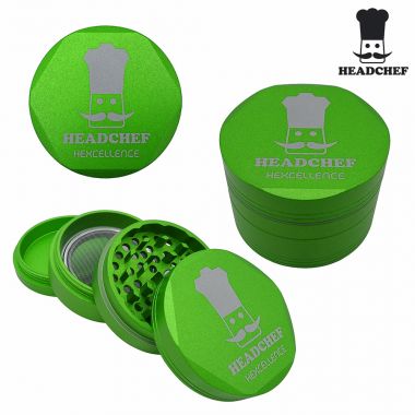 Headchef Hardcore Hexcellence Sifter Grinder - Kryptonite Green
