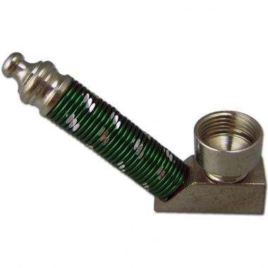 Upright Ribbed Mirror Pipe - Green