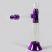 Portable Aluminium & Glass Waterpipe - Purple