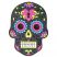 Rubber Skull Magnet - Black & Blue