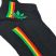 Image 2 of Black Rasta Stripe & Leaf Design Trainer Socks