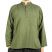 Plain Green Cotton Grandad Shirt - Large