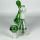 Grace Glass Recycler Oil Bubbler Bong - Green