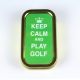 1oz Gold Tobacco Tins - Keep Calm and Play Golf
