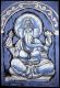 Ganesha with Gada Batik Small - Blue