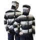 Grey Striped Jumper - Large