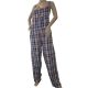 Bajoran Funky Chequered Cotton Dungarees - Large