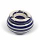 Round Duo Stripes Ceramic Ashtray