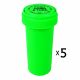 30 Dram Push 'N' Turn Vial - Green - 5 x 30 Dram Vials