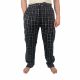 Chequered Black and White Cotton Combat Trousers- Large