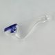 Miniature Glass Sherlock Pipe - Blue