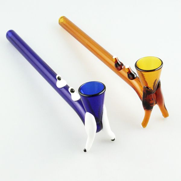 Coloured Glass Tobacco Pipe Shiva