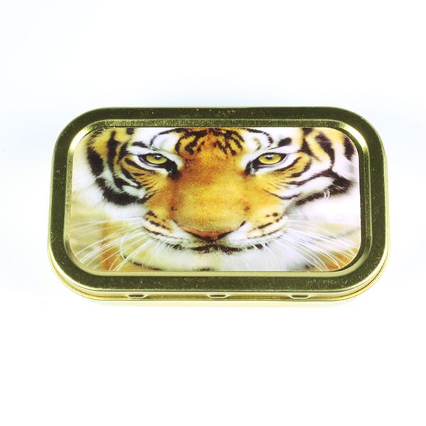 Scatola In Metallo Per Tabacco Wild Animals Oro - 1oz / 25g - Varie Grafiche Animali - TEEZ UK