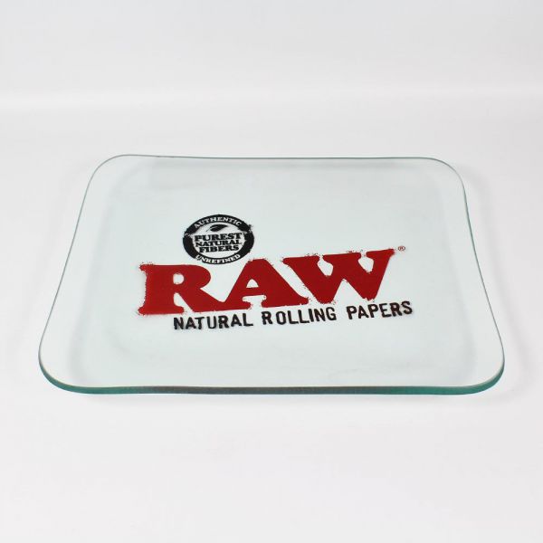 RAW Limited Edition Glass Rolling Tray (26.5cm x 32cm) Shiva