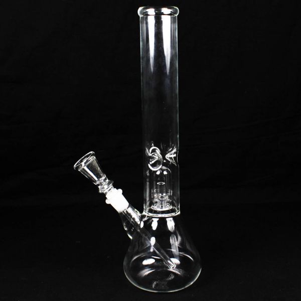 Clear Glass Percolator Ice Bong Shiva