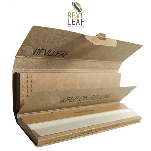 Real Leaf Kingsize Organic Unbleached Rolling Papers + Filter Tips Shiva