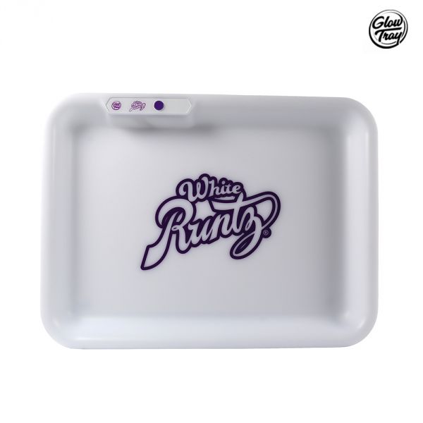 Glow Tray x Runtz (White) LED Rolling Tray by Glow Tray Shiva