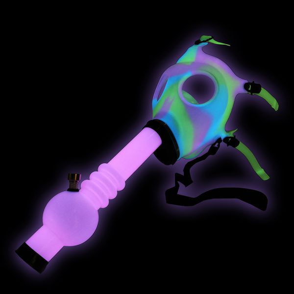 Glow In The Dark Gas Mask Bong Shiva