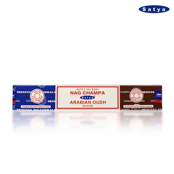 thumbnail image 2 of Satya Nag Champa Arabian Oudh Incense Sticks - 12 Boxes (15g Each) - Original 2 of 4