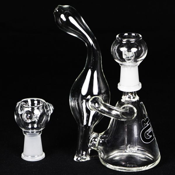 Grace Glass Recycler Oil Bubbler Bong Shiva