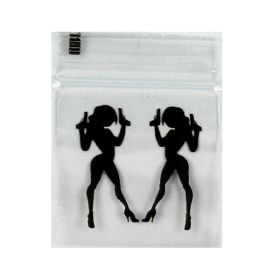 Picture Button Bags - 60mm x 60mm Lady Killer