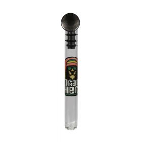 CoolKrew/Dread Herb 11cm Glass Pipe with Metal Bowl