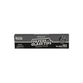 Hemper French White Kingsize Slim Papers & 6mm Glass Tips