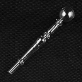 Glass Ridged Oil Pipe - 12cm