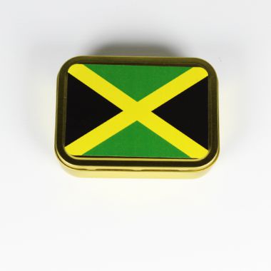 2oz Gold Tobacco Tins - Jamaican Flag