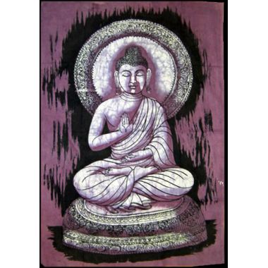Buddha Abhaya Batik Small - Purple