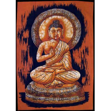 Buddha Abhaya Batik Small - Orange