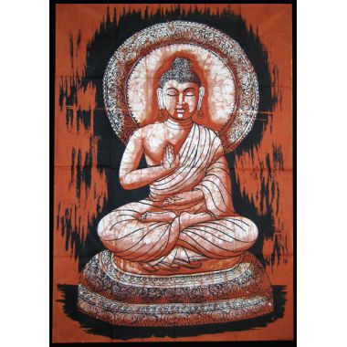 Buddha Abhaya Batik Small - Brown