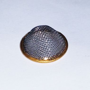 giftshop-UK 15 mm Conical Cone Shaped Bowl Stainless Steel Drop in Metal Pipe Filter Screen Gauze Brass Rimmed 5