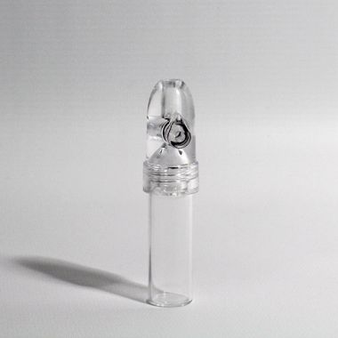 Glass Snuff Bullet - Clear - Large