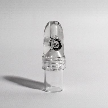 Glass Snuff Bullet - Clear - Medium