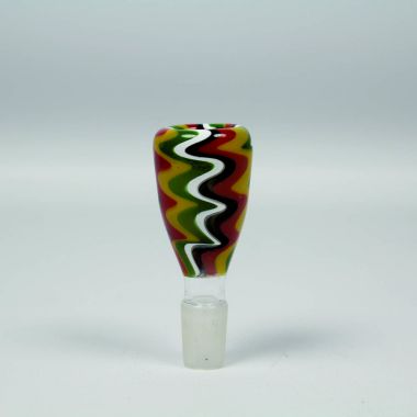 Trippy Zigzag Glass Bong Replacement Bowl - 14mm