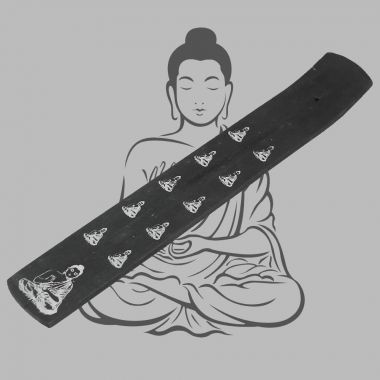 Flower Child Wood Incense Holder -  Buddha