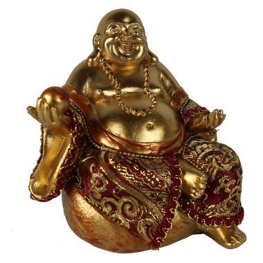 Large Sitting Chinese Buddha Statuette 