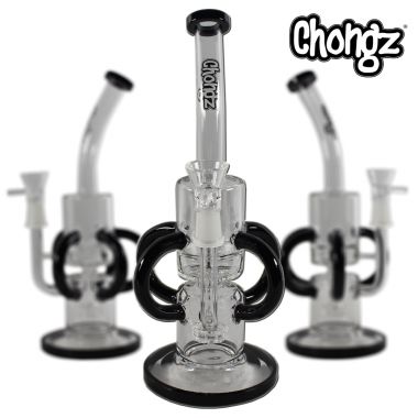 Chongz "Play Now" 28cm Spider Glass Bong With Black Accents