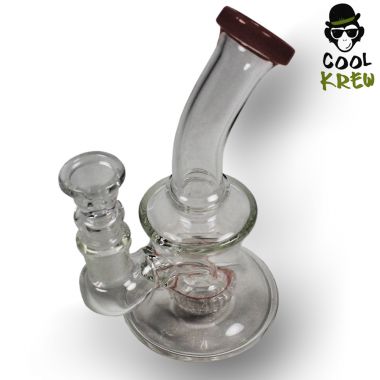 Cool Krew Glass Travel Bong with Showerhead Percolator 14 cm