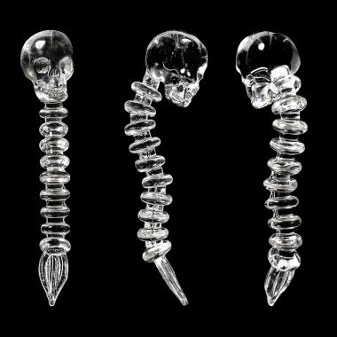 Spine & Skull Glass Dabber - Clear