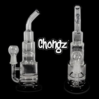 Chongz 'Pyros' 23 cm Glass Bong & Oil Rig With Honeycomb Diffuser