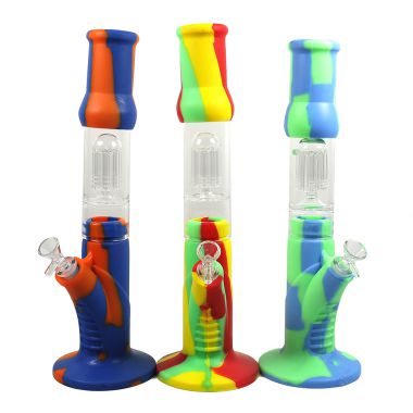 Bounce 'Warp Drive' 38.5cm Silicone Bong with Glass Percolator