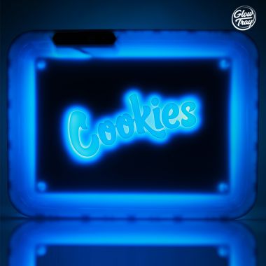 Glow Tray x Cookies (Blue) LED Rolling Tray by Glow Tray